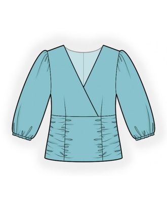 Выкройка: блузка со сборкой арт. ВКК-4487-1-ЛК0002613