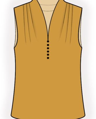 Выкройка: блузка без рукавов арт. ВКК-4622-1-ЛК0002648