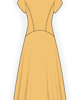 Выкройка: платье с декоративными рельефами арт. ВКК-4649-1-ЛК0002679