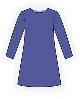 Выкройка: платье со складкой на спинке арт. ВКК-3315-1-ЛК0004618