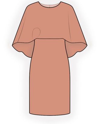 Выкройка: платье с накидкой арт. ВКК-3475-1-ЛК0004631