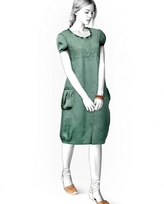 Выкройка: платье с накладными карманами арт. ВКК-3949-1-ЛК0004766