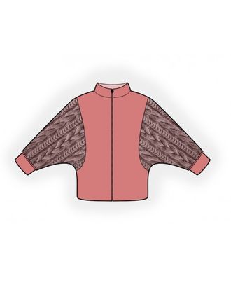 Выкройка: куртка с вязаными рукавами арт. ВКК-3365-1-ЛК0004818