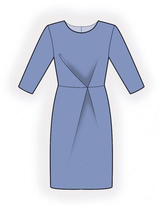 Выкройка: платье со складками на талии арт. ВКК-3699-1-ЛК0004837