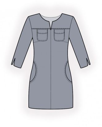 Выкройка: платье с карманами арт. ВКК-3314-10-ЛК0004848