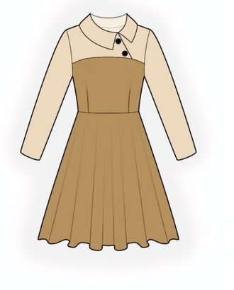 Выкройка: платье с кокеткой арт. ВКК-3339-1-ЛК0004857