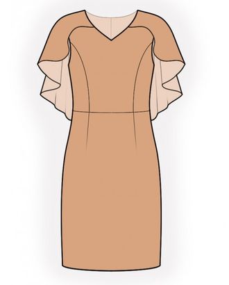 Выкройка: платье с пелериной арт. ВКК-3259-1-ЛК0004861