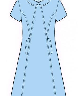 Выкройка: платье с карманами арт. ВКК-3430-1-ЛК0004993