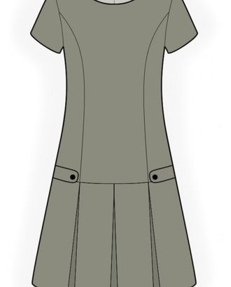 Выкройка: платье с хлястиками арт. ВКК-3273-10-ЛК0004996