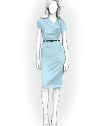 Выкройка: платье с горловиной качель арт. ВКК-437-1-ЛК0004004