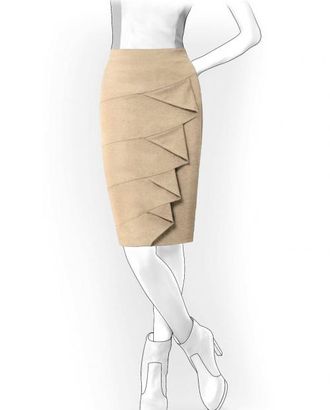 Выкройка: юбка с косыми воланами арт. ВКК-782-1-ЛК0004069