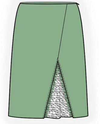Выкройка: юбка с гипюровой вставкой арт. ВКК-1456-1-ЛК0004073