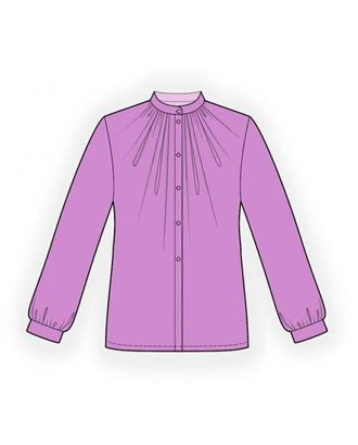 Выкройка: блузка со сборкой арт. ВКК-2071-1-ЛК0004086