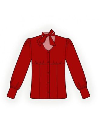 Выкройка: блузка с бантом арт. ВКК-1899-1-ЛК0004090