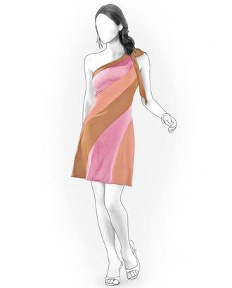 Выкройка: разноцветное платье арт. ВКК-191-1-ЛК0004117