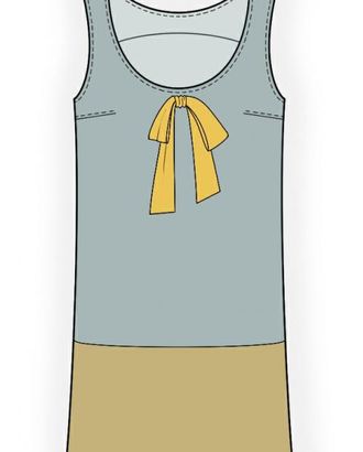 Выкройка: платье с бантом арт. ВКК-738-1-ЛК0004135