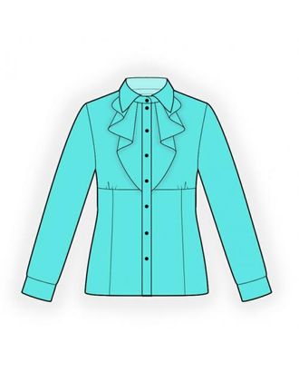 Выкройка: блузка с жабо арт. ВКК-1667-1-ЛК0004200