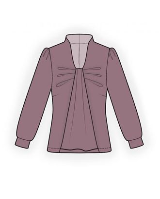 Выкройка: блуза с отлетным передом арт. ВКК-535-1-ЛК0004222