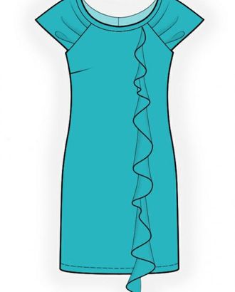 Выкройка: платье с воланом арт. ВКК-975-10-ЛК0004224