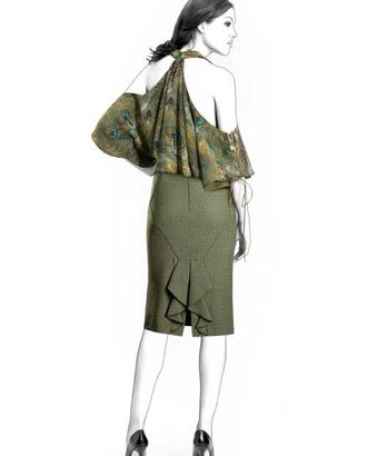 Выкройка: юбка с воланами сзади арт. ВКК-1827-1-ЛК0004255