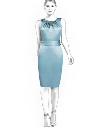 Выкройка: платье со складками в горловину арт. ВКК-1478-1-ЛК0004317