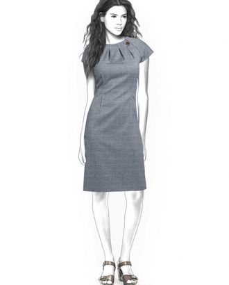 Выкройка: платье со складками арт. ВКК-1864-1-ЛК0004354