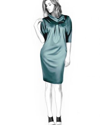 Выкройка: трикотажное платье арт. ВКК-2050-1-ЛК0004393
