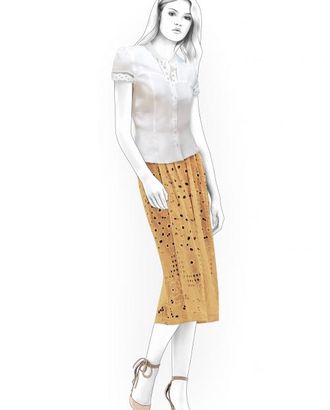 Выкройка: блузка с кружевом арт. ВКК-1450-1-ЛК0004450