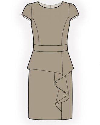 Выкройка: платье с баской арт. ВКК-1218-10-ЛК0004501