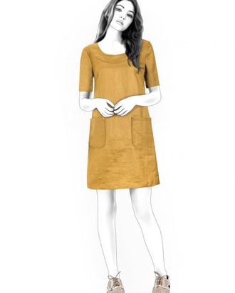 Выкройка: простое платье арт. ВКК-772-1-ЛК0004517
