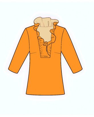 Выкройка: блузка с пышным воротником арт. ВКК-2743-1-ЛК0004876
