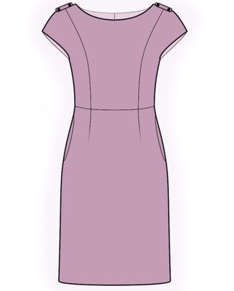 Выкройка: платье с погонами арт. ВКК-2766-10-ЛК0004910