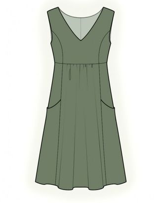 Выкройка: платье с карманами арт. ВКК-2772-1-ЛК0004916