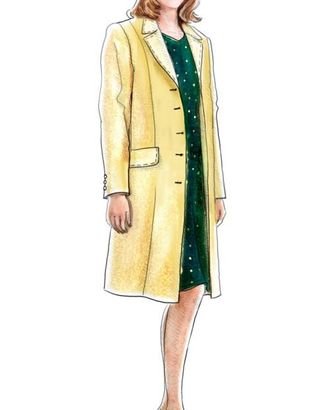 Выкройка: короткое пальто классического стиля арт. ВКК-815-1-ЛК0005074