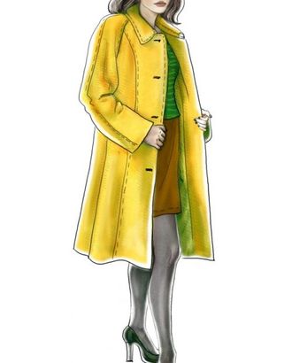 Выкройка: короткое пальто с рукавами реглан арт. ВКК-554-1-ЛК0005185