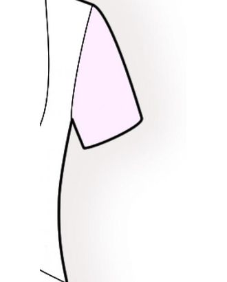 Выкройка: рукав (на базе 4458 двухцветное платье с пряжкой) арт. ВКК-1848-10-ЛК0005368