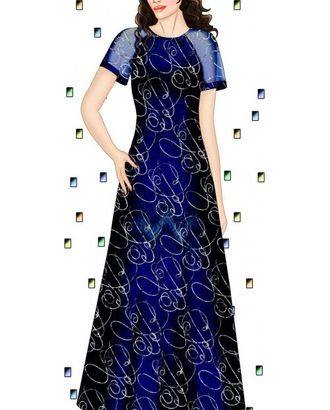 Выкройка: платье с шифоновым рукавом-реглан арт. ВКК-1801-1-ЛК0005591