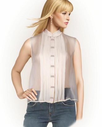 Выкройка: блузка со складками на полочке арт. ВКК-745-1-ЛК0005766