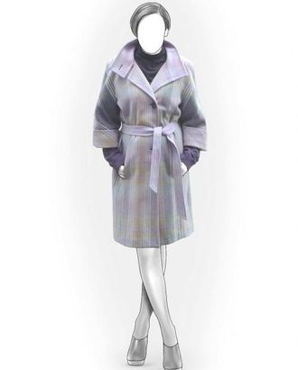Выкройка: пальто с коротким рукавом арт. ВКК-699-1-ЛК0005834