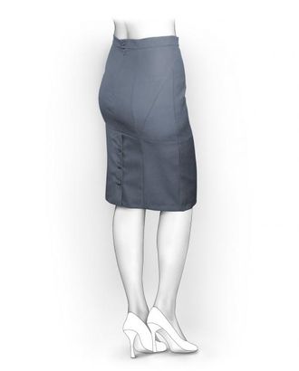 Выкройка: юбка на пуговицах сзади арт. ВКК-764-1-ЛК0005840
