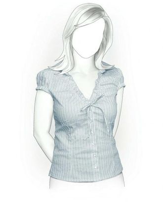 Выкройка: блузка полосатая арт. ВКК-638-1-ЛК0005869