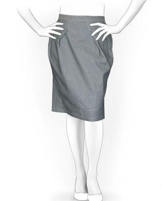 Выкройка: юбка со складками арт. ВКК-270-1-ЛК0005936