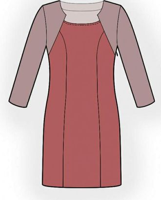 Выкройка: платье с эффектом болеро арт. ВКК-1020-1-ЛК0005941