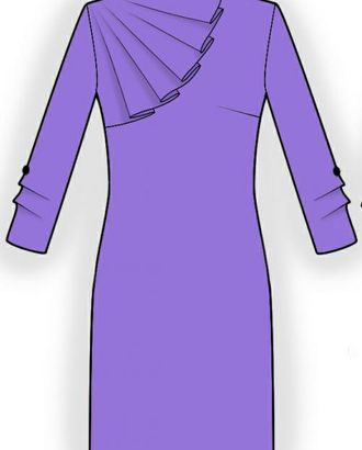 Выкройка: платье с отлетной кокеткой арт. ВКК-1072-1-ЛК0005981