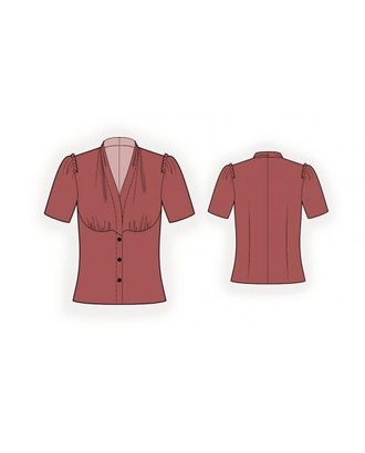 Выкройка: блузка с подрезом арт. ВКК-208-1-ЛК0005990