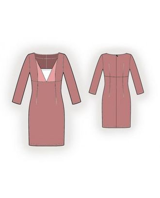 Выкройка: платье с декоративным лифом арт. ВКК-1904-1-ЛК0005998
