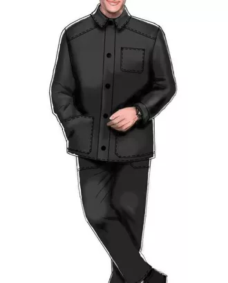 Купить Выкройка: костюм х\б мужской (брюки) арт. ВКК-1225-1-ЛК0006086 оптом в Казахстане