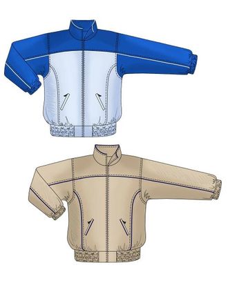 Выкройка: спортивная куртка с кокеткой арт. ВКК-823-1-ЛК0006121