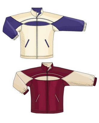 Выкройка: спортивная куртка с круглой кокеткой арт. ВКК-254-1-ЛК0006123