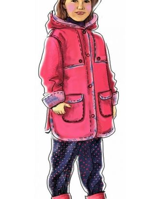 Выкройка: пальто с отлетной кокеткой и капюшоном арт. ВКК-1326-1-ЛК0007021